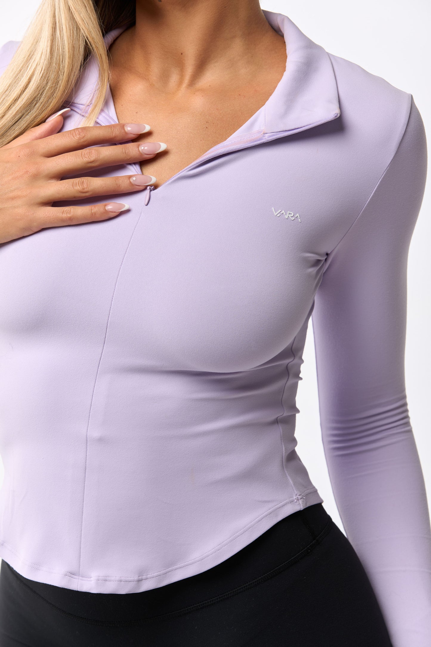 Barely There - Half Zip Long Sleeve Top