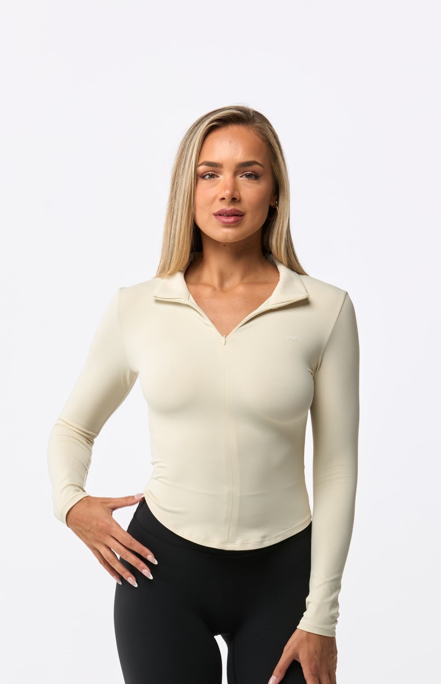 Barely There - Half Zip Long Sleeve Top