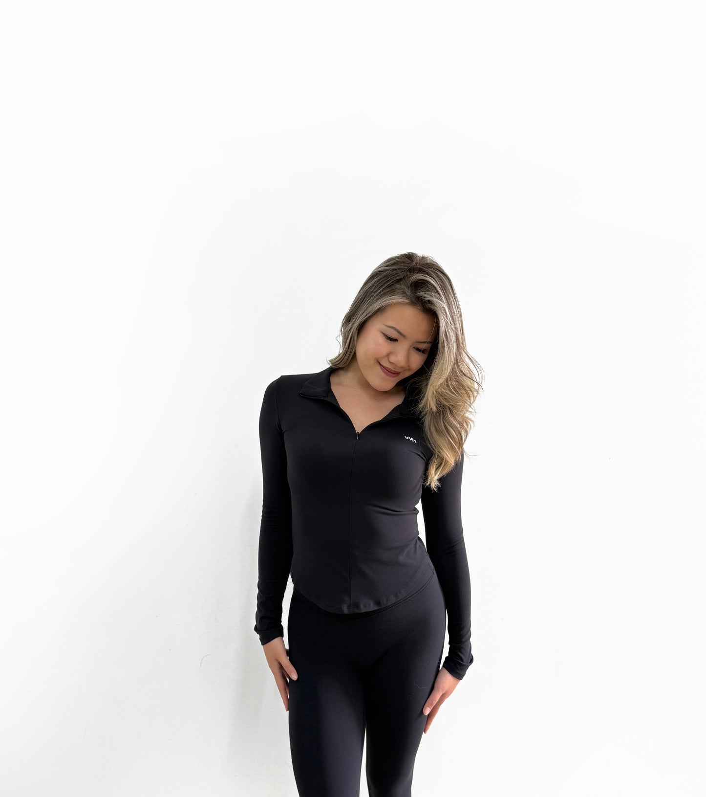 Barely There - Half Zip Long Sleeve Top